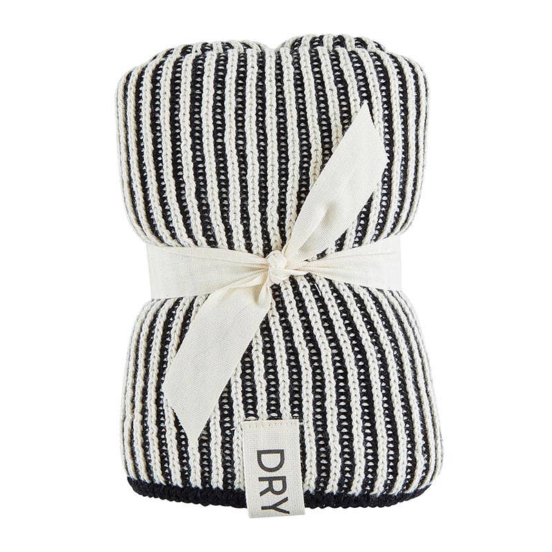 SBD101 Santa Barbara Design Studio by Creative Brands - Knit Dish Towel - Ivory/Black