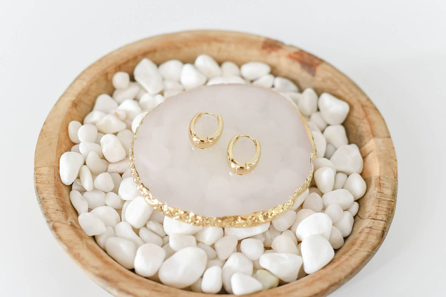 Bella Rey jewelry - Ember hoops 18k gold plated earrings-non tarnish