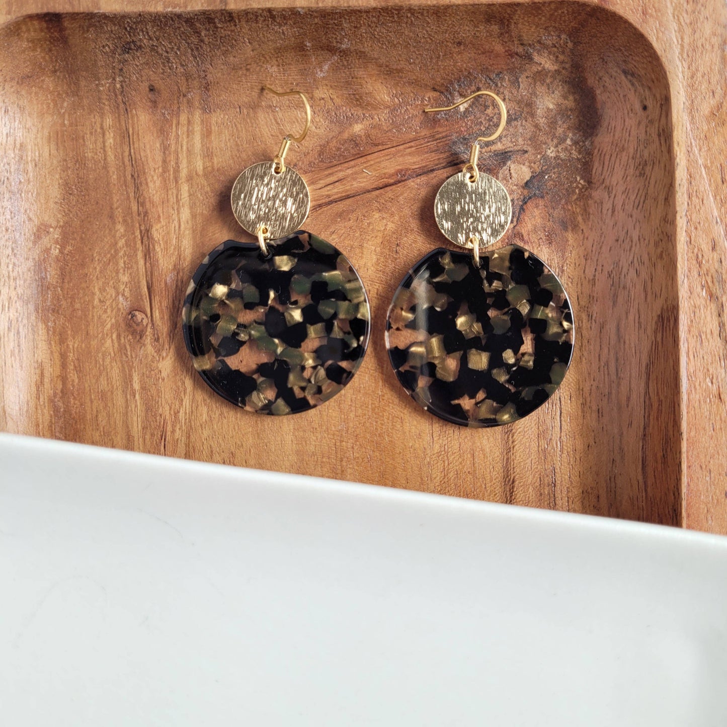Spiffy & Splendid - Zoey Earrings - Black & Bronze // Jewelry, Gifts