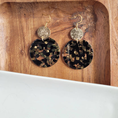 Spiffy & Splendid - Zoey Earrings - Black & Bronze // Jewelry, Gifts