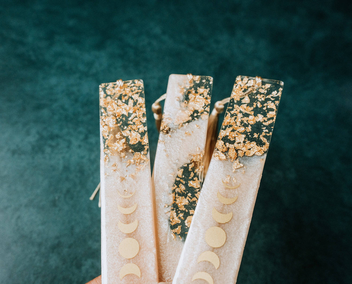Dège Creative - Peach Moon Phases & Geode Bookmark
