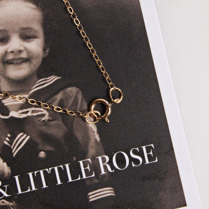 Soul & Little Rose - Green Onyx Long Bar Gold Necklace