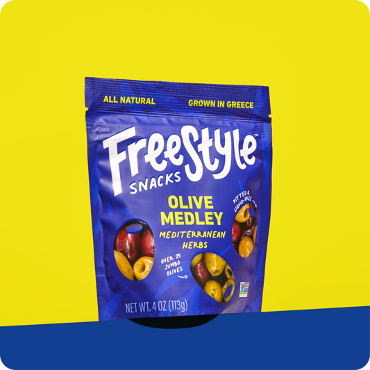 Freestyle Snacks - Mediterranean Herb Olive Medley 4oz - Freestyle Snacks