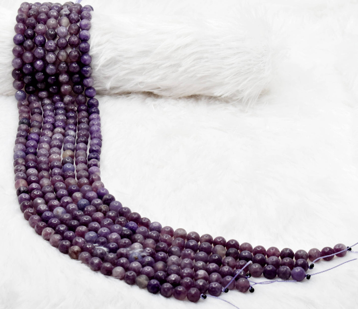Soothing Crystals - Lepidolite Round Beads, 6mm, 8mm,10mm Project For Beads