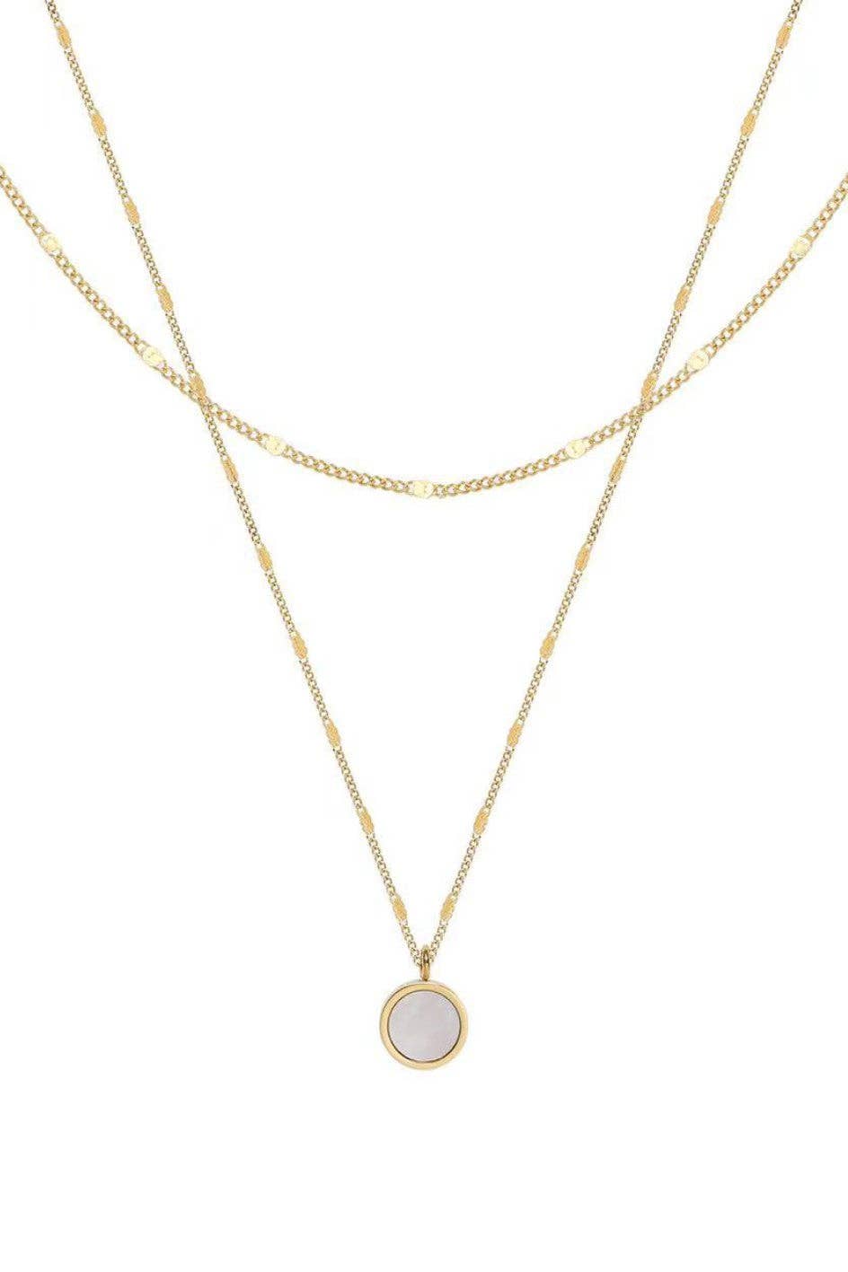 MA213 Mia Accessories - 18K Gold Plated Waterproof Stainless Steel Chain Necklace - 7237