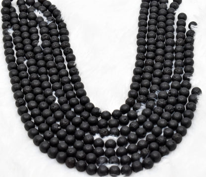 Soothing Crystals - Lava Round Beads,4,6,8,10,12mm Project For Crystal Beads