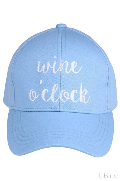 Hana - C.C WINE O'CLOCK Embroidered Baseball Cap