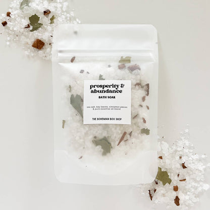 The Bohemian Box Shop - Prosperity & Abundance Bath Soak - 2oz or 4oz Bath Salts