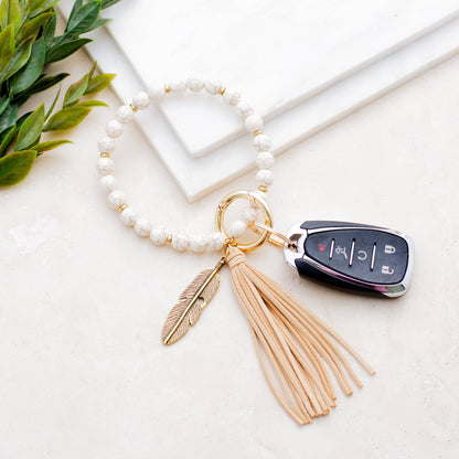 Aili's Corner - Boho Stone Key Ring Bracelet