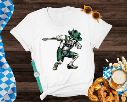 Vivtrek - Funny Oktoberfest Shirt, Dabbing Skeleton Shirt, Beer Shirt