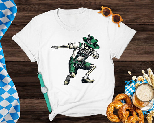 Vivtrek - Funny Oktoberfest Shirt, Dabbing Skeleton Shirt, Beer Shirt