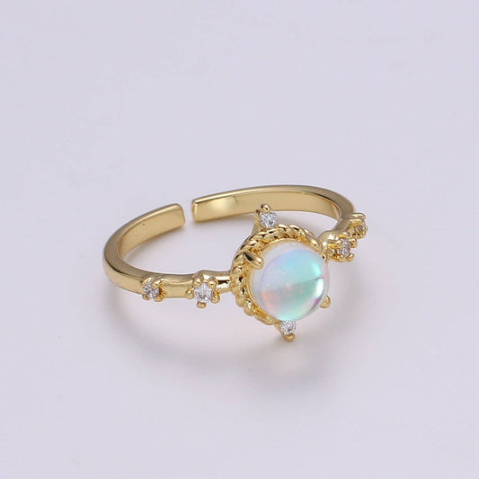 Aim Eternal - Dainty Monstone Celestial Adjustabtle Ring R336