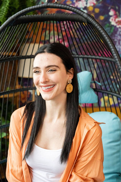 Spiffy & Splendid - Dominica Earrings - Dark Rattan // Resort, Gifts, Jewelry