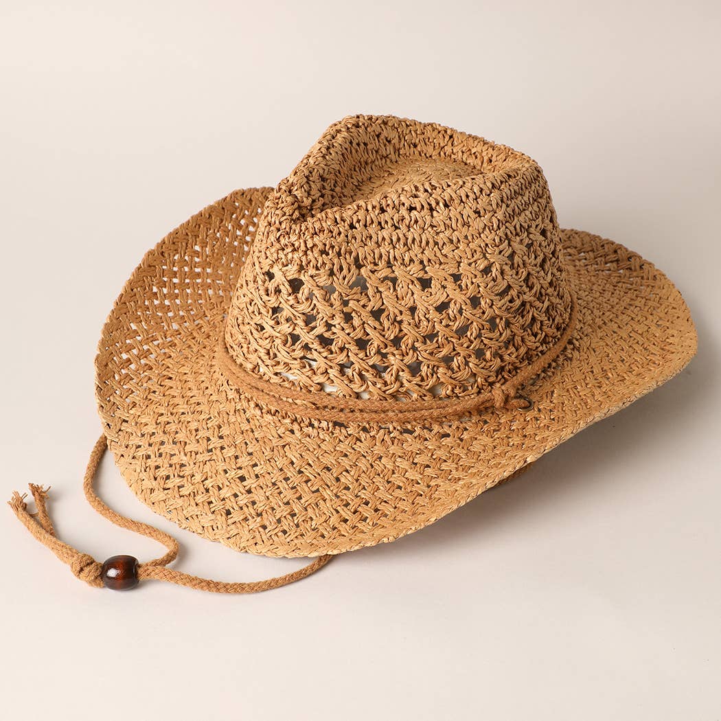 Fashion City - Natural Material Straw Panama Adjustable Sun Hat