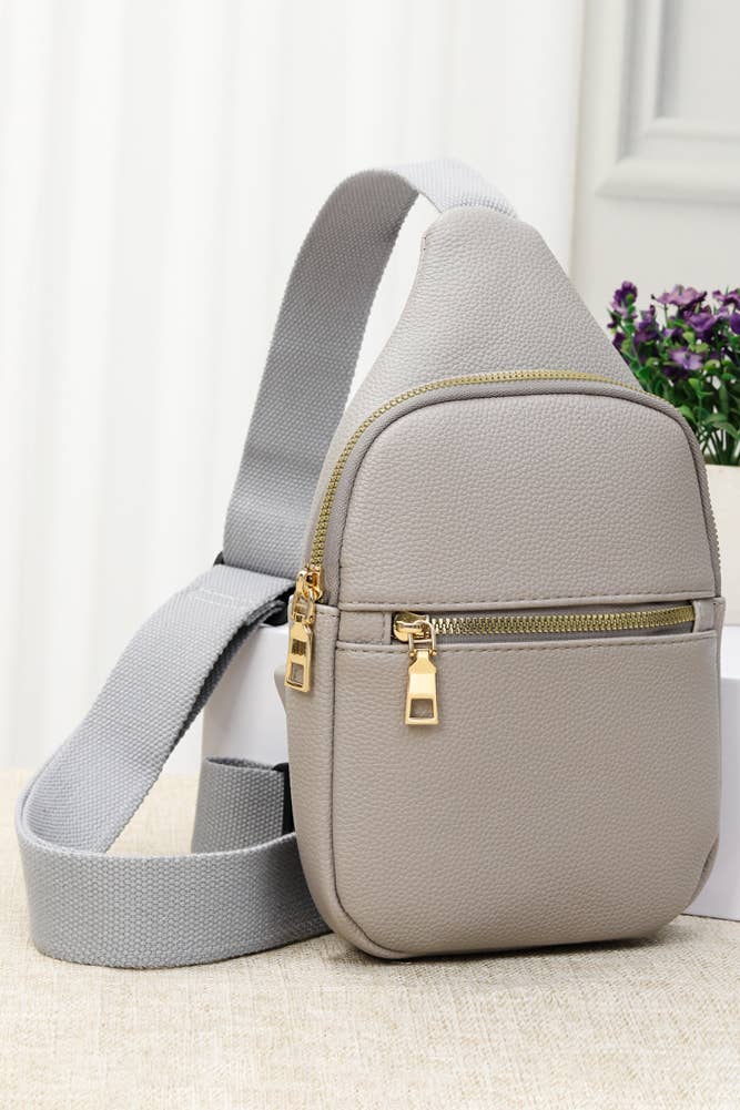 Hana - Solid PU Sling Bag