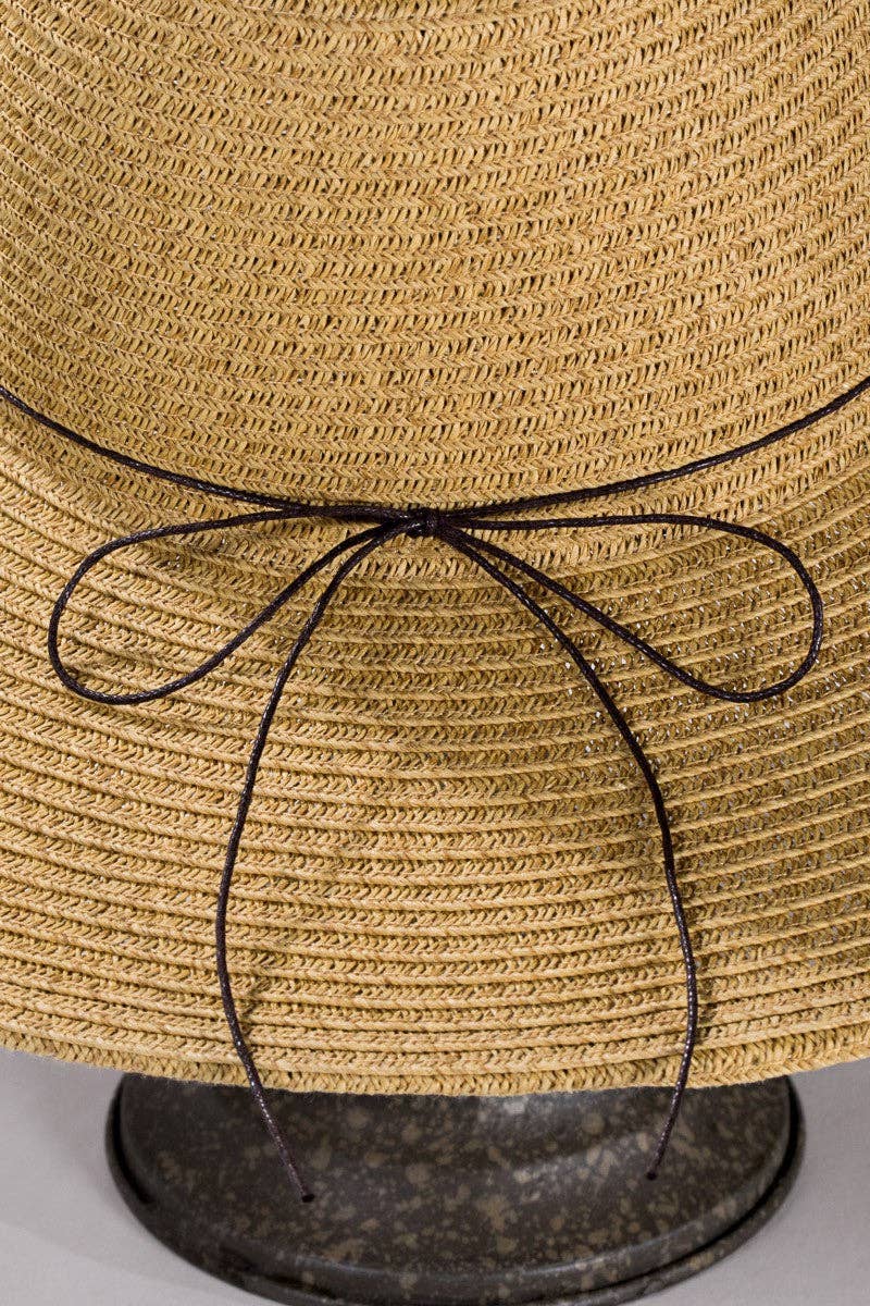 Urbanista - Duo-Tone Panama Hat with Wood Beads