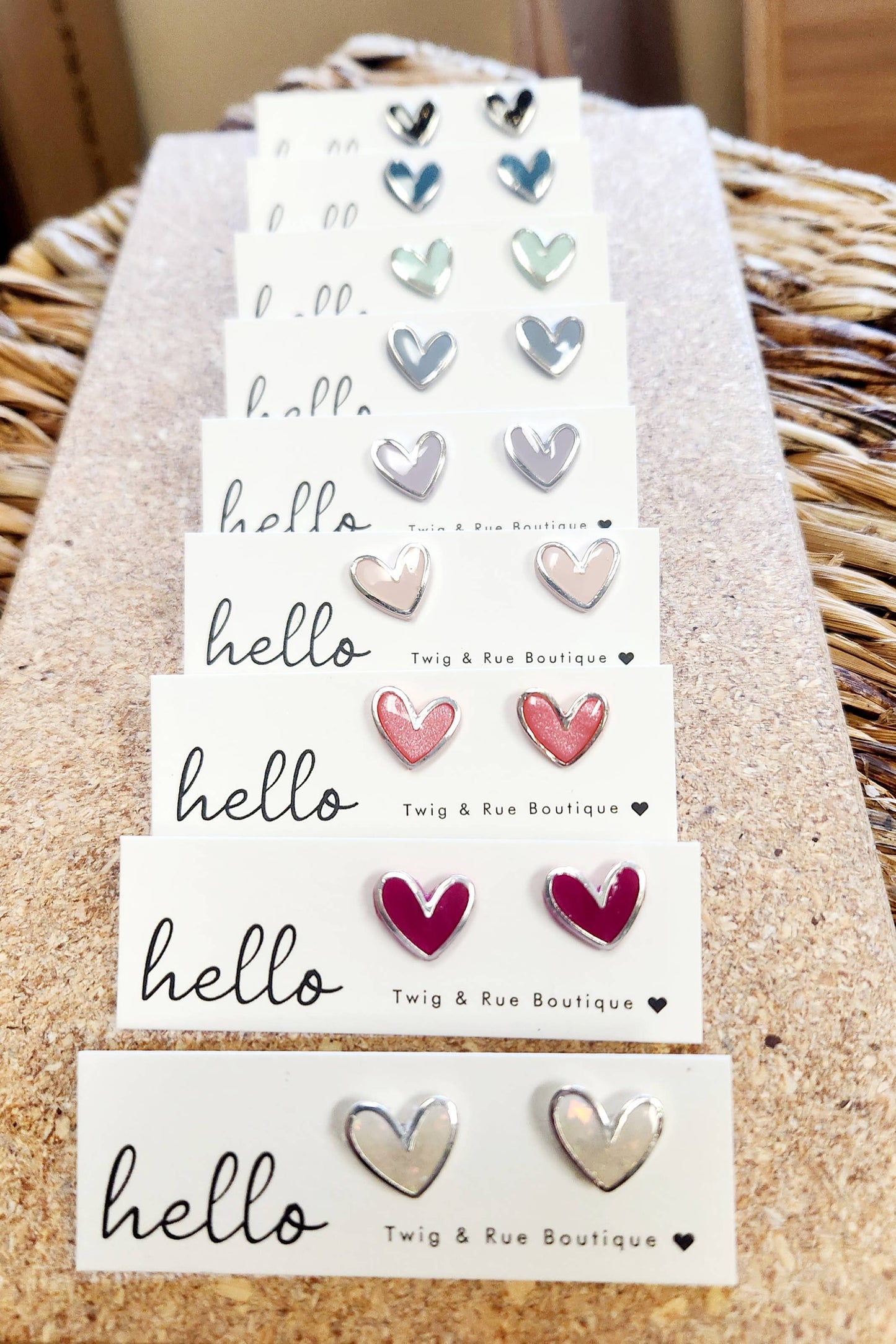 Twig & Rue boutique - Heart clay studs