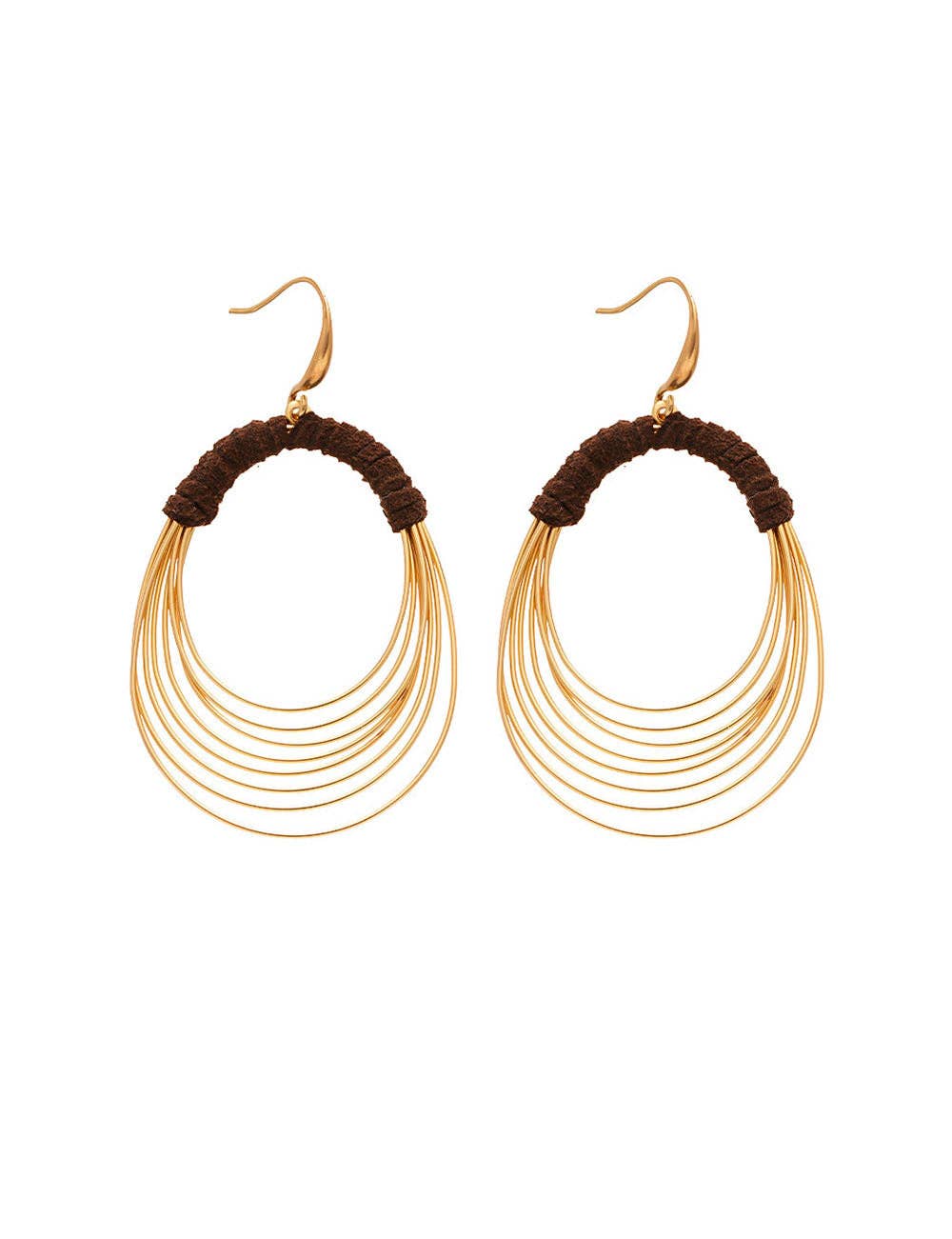 Dipped Shop - Personalised Solid-Colour Fabric-Wrapped Hoop Earrings DP26I640W