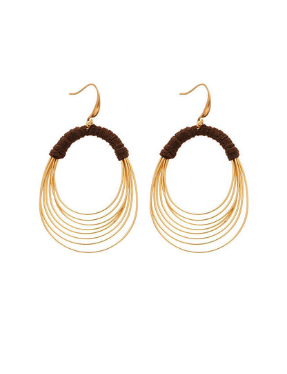 Dipped Shop - Personalised Solid-Colour Fabric-Wrapped Hoop Earrings DP26I640W