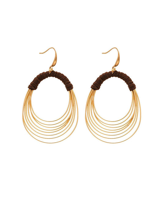 Dipped Shop - Personalised Solid-Colour Fabric-Wrapped Hoop Earrings DP26I640W