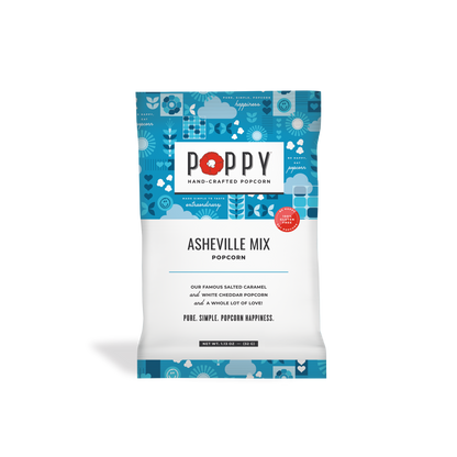 Poppy Hand-Crafted Popcorn - Asheville Mix Snack Bag