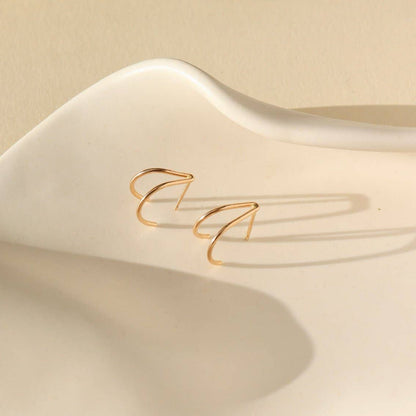 Token Jewelry - Wishbone Stud Earrings in 14k Gold Fill or Sterling Silver 