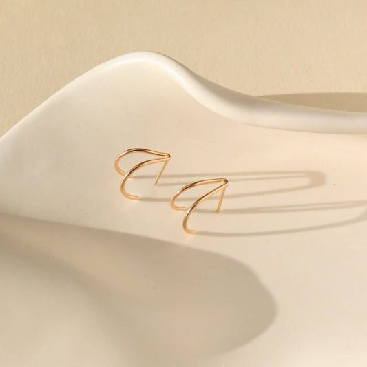 Token Jewelry - Wishbone Stud Earrings in 14k Gold Fill or Sterling Silver 