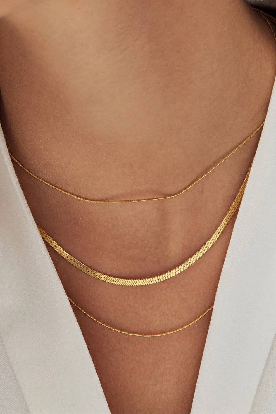 MA210 Mia Accessories - 18K Gold Plated Waterproof Stainless Steel Chain Necklace - 6872