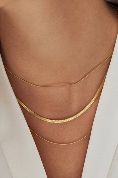 MA210 Mia Accessories - 18K Gold Plated Waterproof Stainless Steel Chain Necklace - 6872