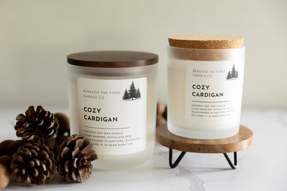 Beneath The Pines Candle Co. - Cozy Cardigan - Coconut-Soy Candle
