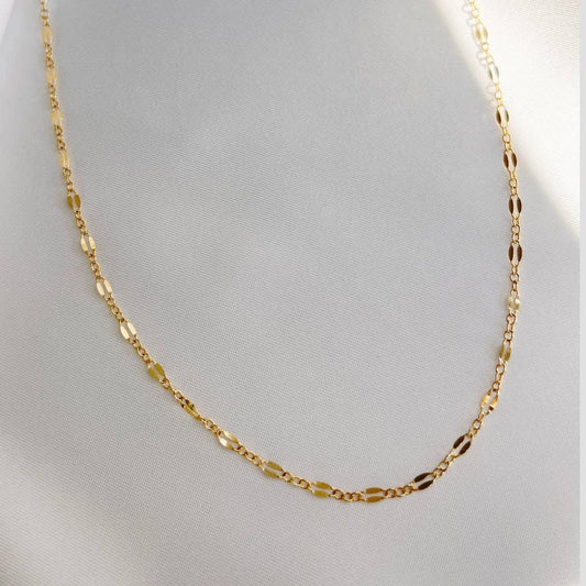 True by Kristy Jewelry - Kamryn Dapped Sequin Layering Chain Necklace Gold Filled