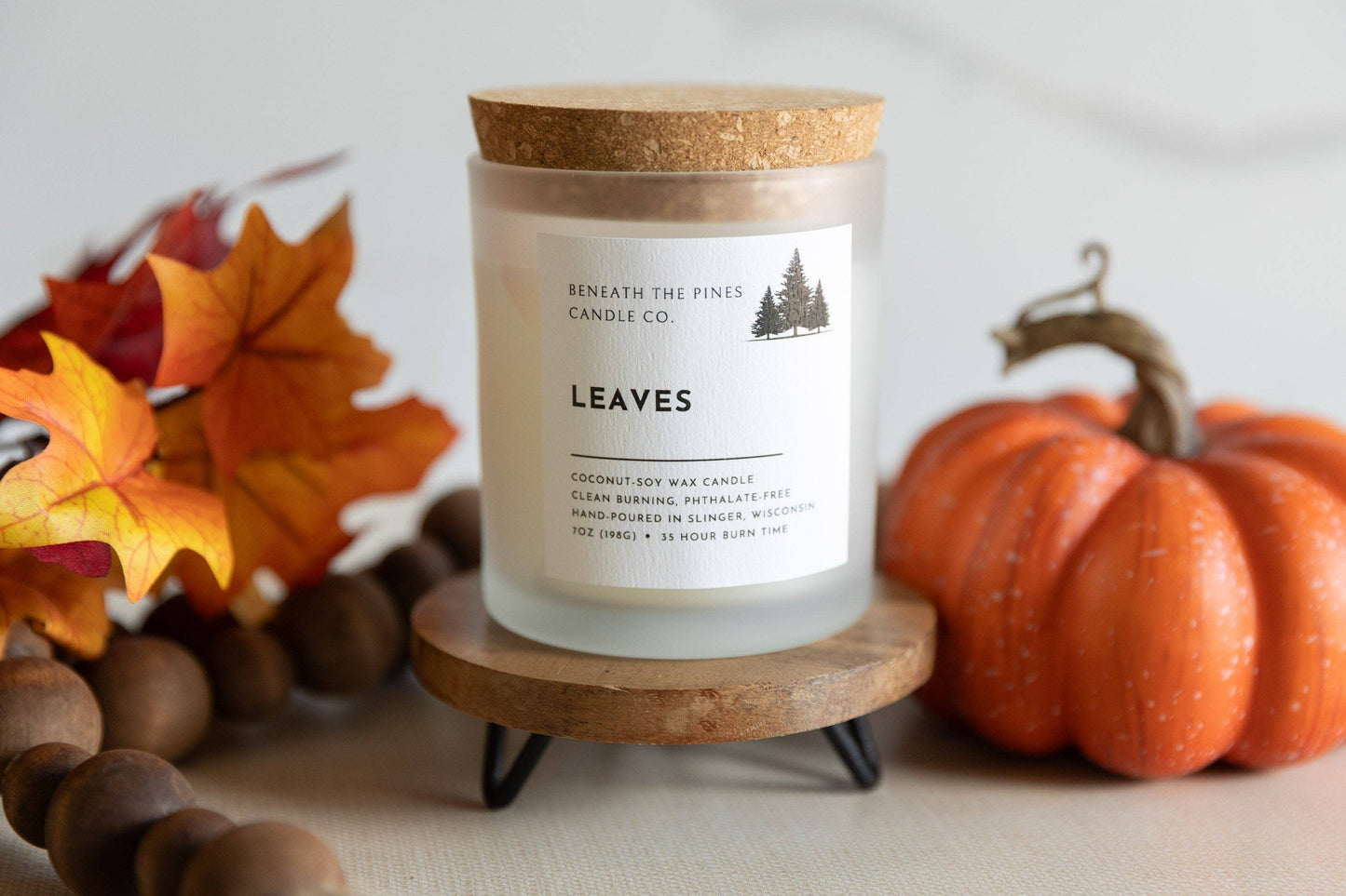 Beneath The Pines Candle Co. - Leaves: Coconut-Soy Candle