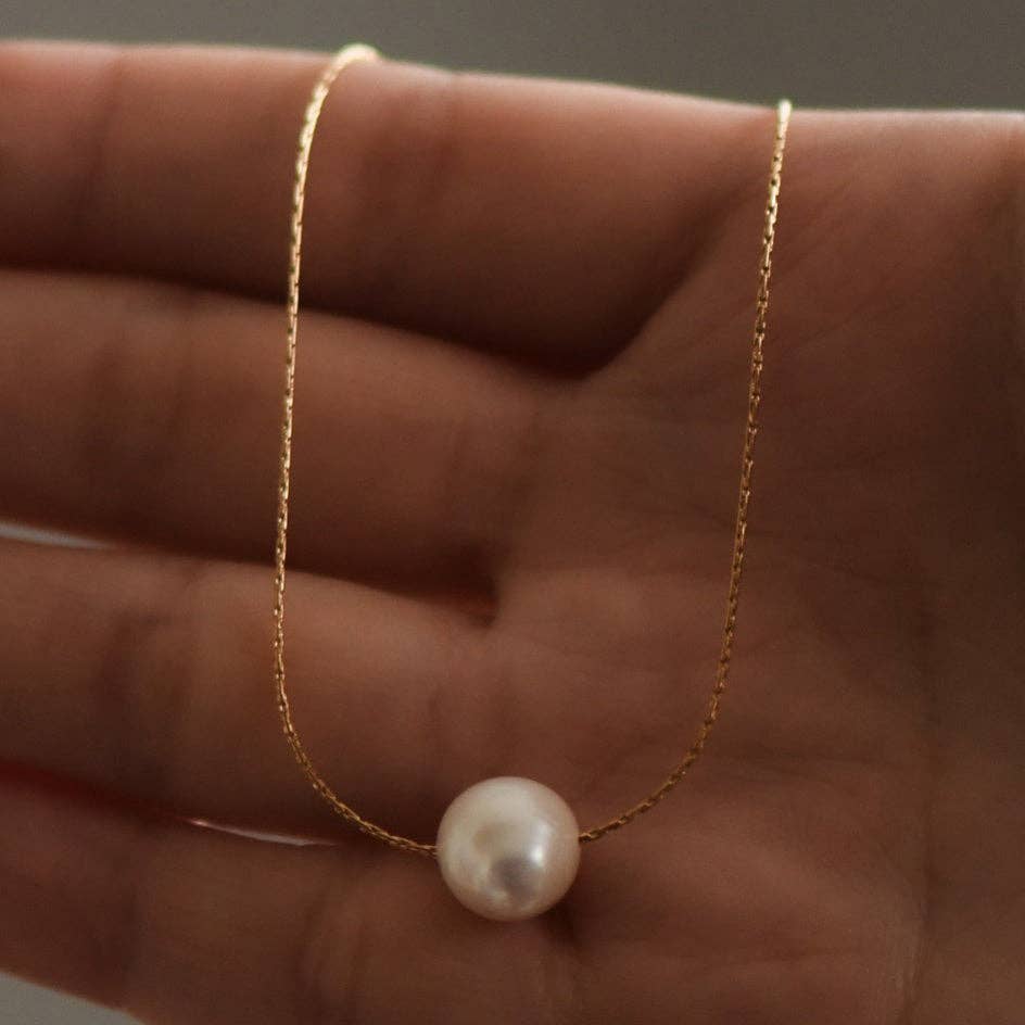 MA216 Mia Accessories - 18K Gold Plated Waterproof Stainless Steel Freshwater Pearl Necklace - 7136 7137