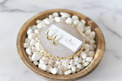 Bella Rey jewelry - Audrey hoops 18k gold plated earrings- non tarnish
