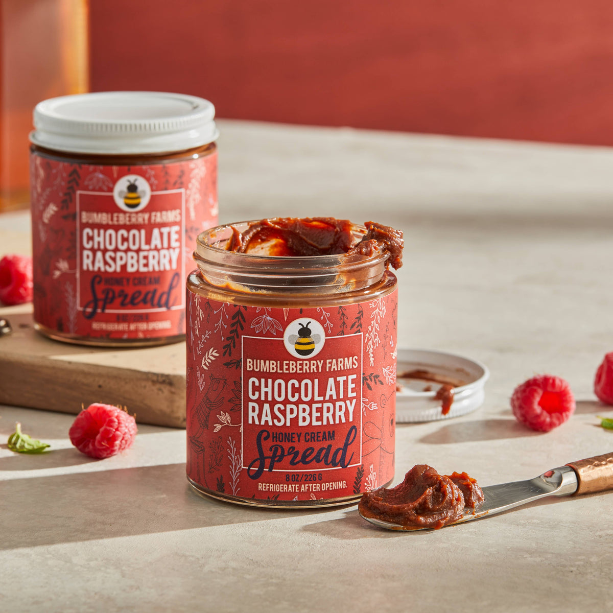 Bumbleberry Farms - Award-Winning Chocolate Raspberry Honey Cream Spread