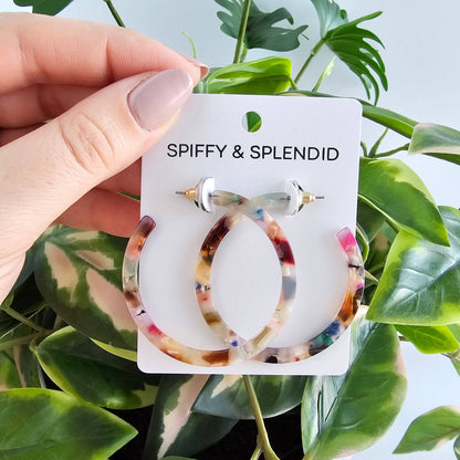 Spiffy & Splendid - Cameron Hoops - Multicolor // Gift, Earrings, Jewelry