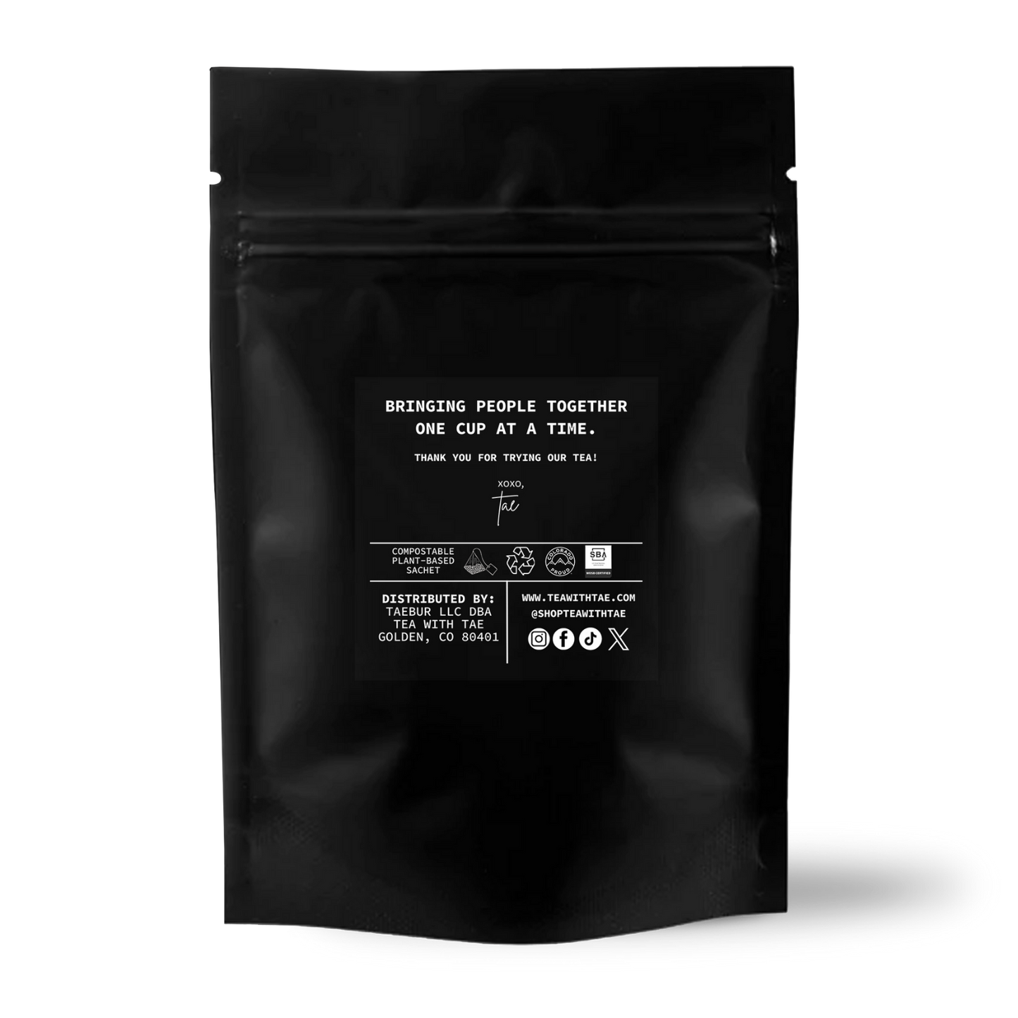 Tea with Tae - Moroccan Mint Green Tea Small Gift Pouch (5 tea bags)