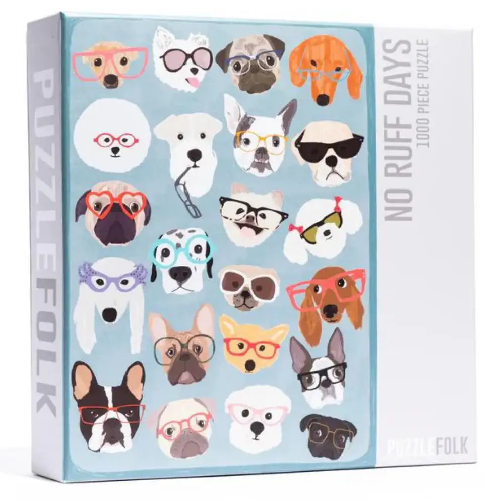 Puzzlefolk - No Ruff Days 1000 piece Dog puzzle