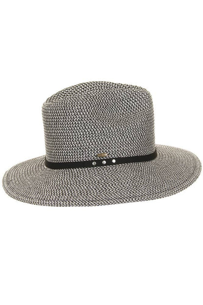 Hana - C.C Suede Band Trim Panama Sun Hat