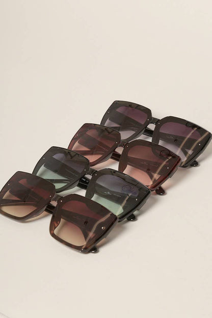 Fashion City - Tinted Lenses Square Sunglasses for Women
