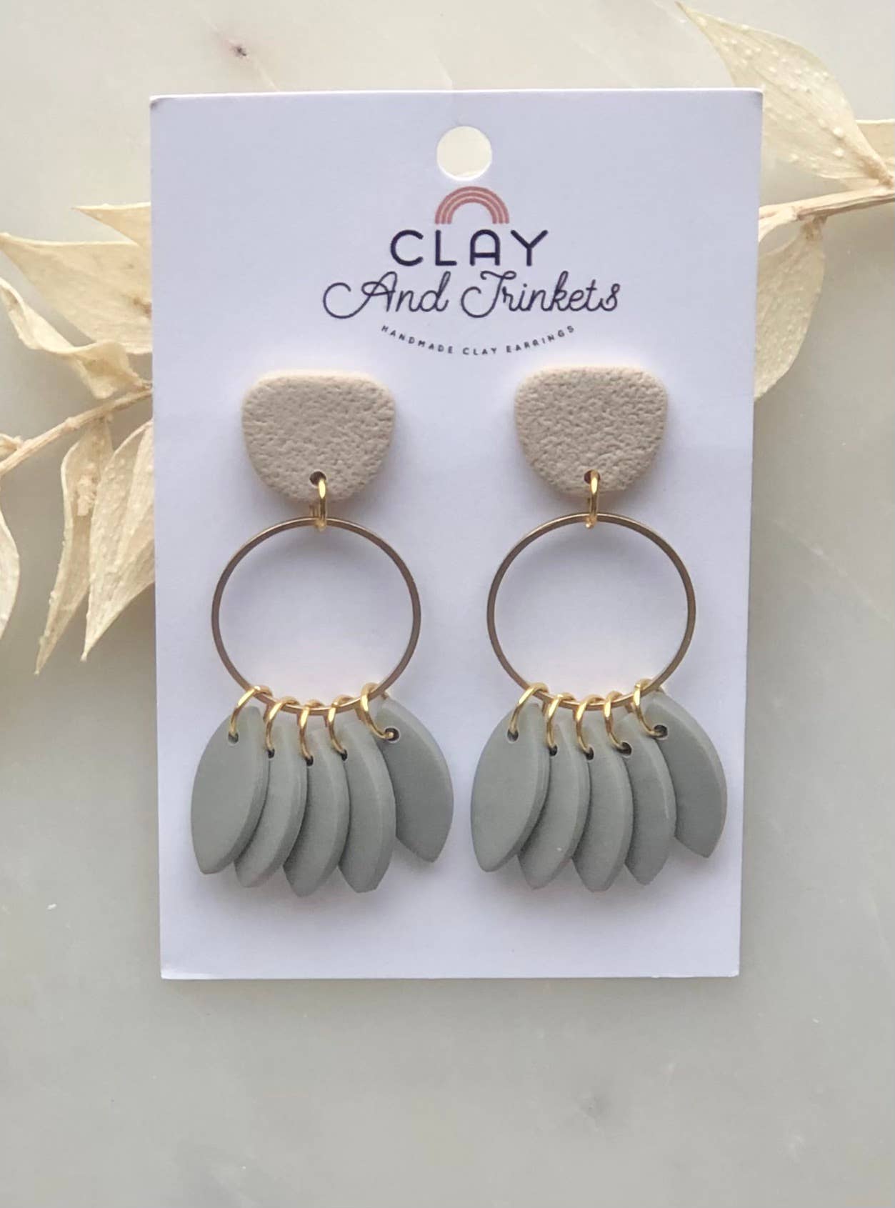Clay and Trinkets - Nicole Dangle Earrings #1