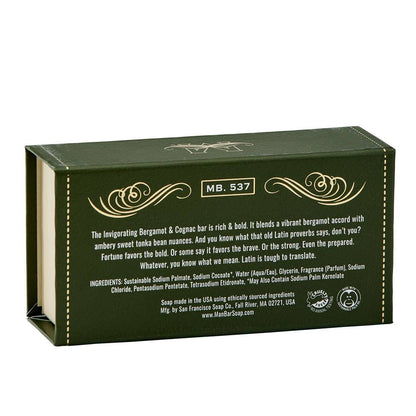 San Francisco Soap / Man Bar Soap - Bergamot & Cognac 10oz Man Bar