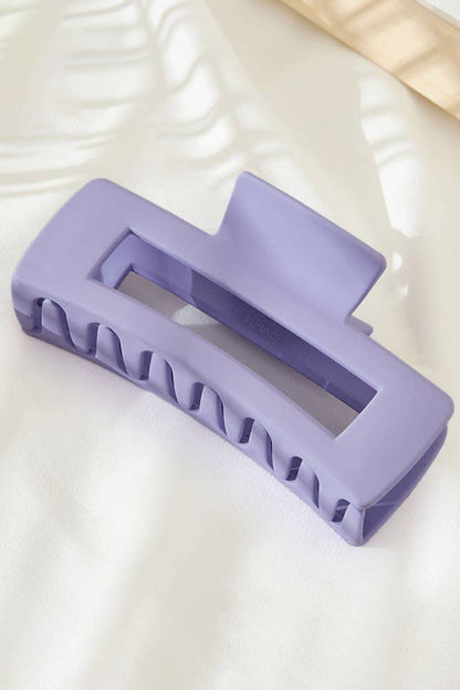 Hana - Solid Color Rectangle Shaped Hair Claw