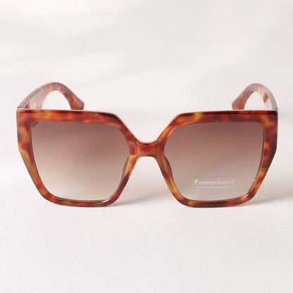 Fashion City - Oversized Square Cat Eye Chunky Sunglasses