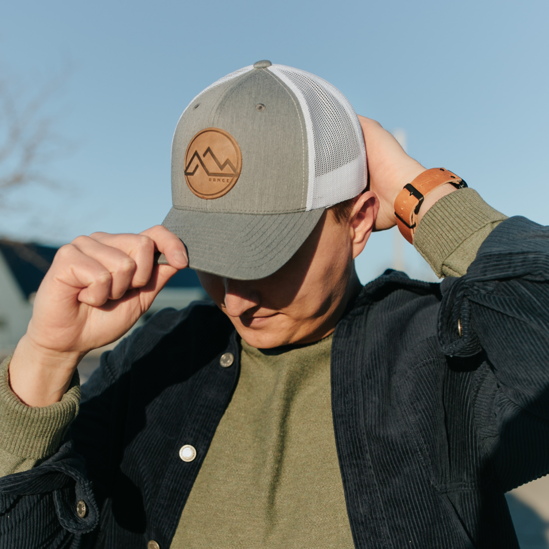 Range Leather Co. - Range Mountain Hat | Leather Patch Trucker Hat