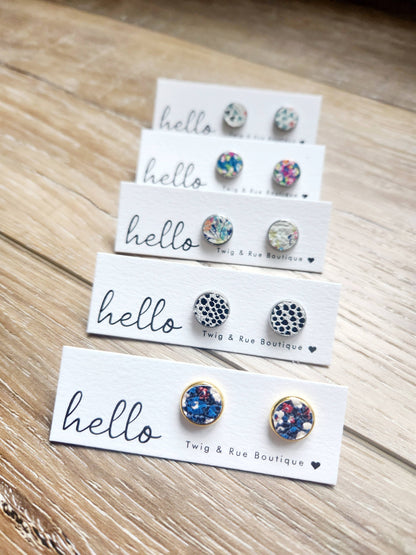 Twig & Rue boutique - Leather button studs| Pattern collection