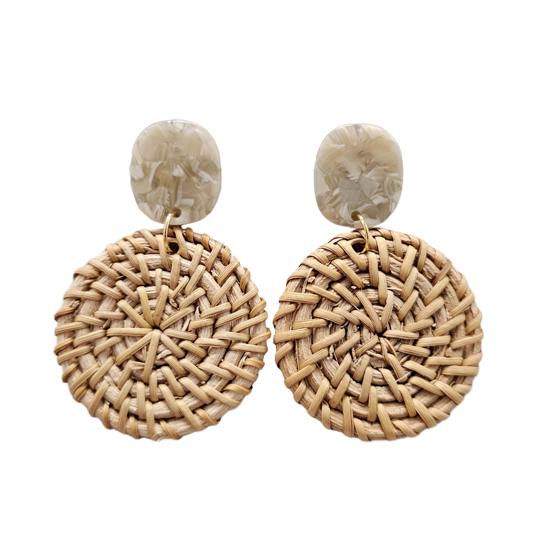 Spiffy & Splendid - Dominica Earrings - Dark Rattan // Resort, Gifts, Jewelry