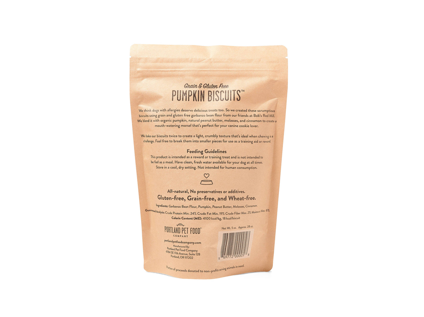 Portland Pet Food Company - Grain and Gluten Free Pumpkin Dog Biscuits
