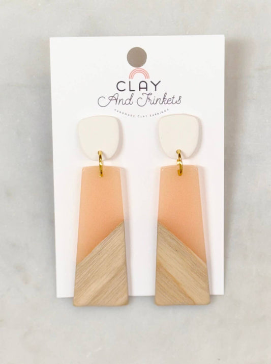 Clay and Trinkets - 2-Tone Mixed Bar Dangles