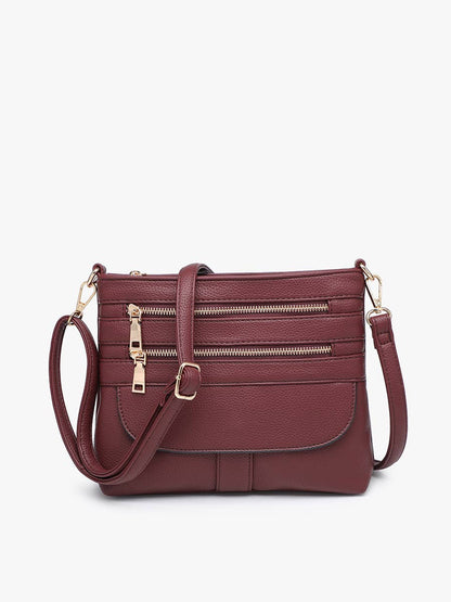 Jen & Co. - Octavia Crossbody w/ Multi-Zip Compartments | M2870